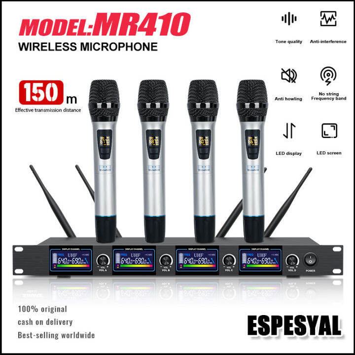 MR410 Professional Wireless Microphone Isang pag drag ng apat na U