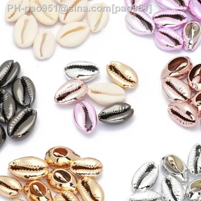 10pcs Plating Natural Shell Beads Loose Spacer Beads For Handmade Earring Necklace Bracelet Charm DIY Jewelry Making Accessories