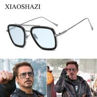 Fashion Tony Stark Flight Style Man Sunglasses Men Square nd Design Sun Glasses Oculos Men Birthday Gifts