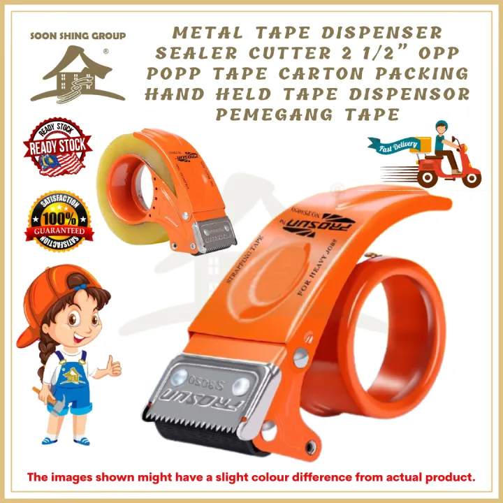 Metal Tape Dispenser Sealer Cutter 2 1/2 inch OPP POPP Tape Carton ...