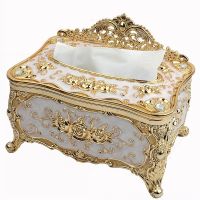 Acrylic Tissue Box Universal Luxury European Paper Rack Office Table Accessories Chic Napkin Case Holder Home Office KTV Hotel