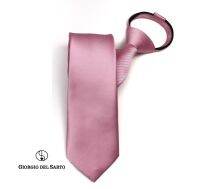 Giorgio Del Sarto Adults Zipper Tie Pink ไทซิป เนคไทสำเร็จรูปสีชมพู