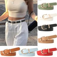【LZ】 2023 Women Belts New PU Leather Simple Metal Buckle Belt Girls Dress Jean Pants Waistband Belts for Lady Luxury Designer Brand