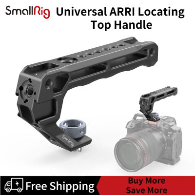 SmallRig กล้องด้านบนจัดการที่มี3/8 "-16 ARRI รูสำหรับ ARRI Grip สำหรับแท่นยึดกล้องวิดีโออเนกประสงค์พร้อมอะแดปเตอร์รองเท้าเย็น5ชิ้นเพื่อติดตั้งกล้อง DSLR พร้อมไมโครโฟน/ไฟ LED/จอภาพ3765