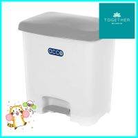 ถังขยะเหยียบเหลี่ยม CHIC ขนาด 30L สีขาว/เทาSQUARE DUSTBIN PEDAL ACCO CHIC 30L WHITE/GREY **มีบริการชำระเงินปลายทาง**