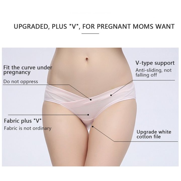 maternity-underwear-women-panties-cotton-u-shaped-low-waist-pants