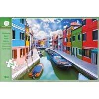 Jigsaw Puzzle ตัวต่อจิ๊กซอว์ 500 ชิ้น T046 Architecture สิ่งก่อสร้าง Burano Venice Italy รูปเกาะบูราโน เวนิส ประเทศอิตาลี MagicLand6