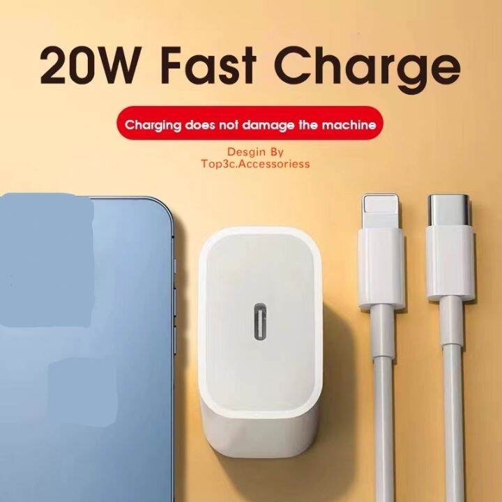 Original 20W PD Fast USB Charger Quick Charging Cable Charger Type C To ...