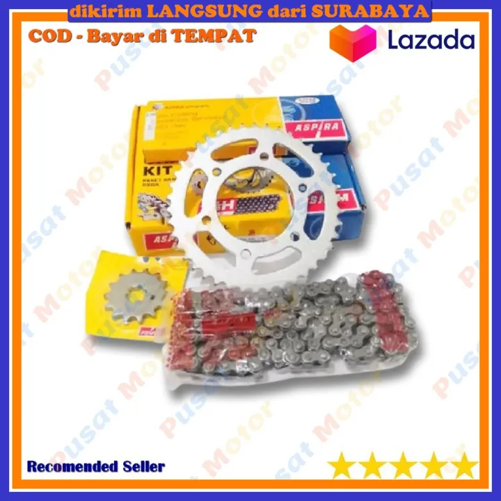Chain Kit Gear Ger Gir Set Komplit Merk ASPIRA JUPITER MX King Original Kode Part Yh F54Pa MXk
