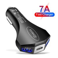 3 Ports USB Car Charger Quick Charge 3.0 Fast Car Cigarette Lighter For Samsung Huawei Xiaomi iphone Car Charger QC 3.0 Car Chargers