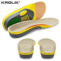 Krolik กายเจลรองพื้นรองเท้าสำหรับรองเท้าผ้าใบออร์โทพีดิกส์หมอนรองเท้าแบนแผ่นการสนับสนุนการแทรกซุ้มบรรเทาอาการปวดเท้าสำหรับผู้ชายผู้หญิง