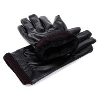 Winter Plus Velvet Warm Gloves PU Wind and Cold Contact Screen Gloves Outdoor Waterproof Riding Gloves