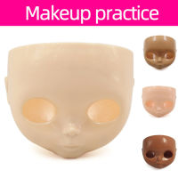 Blyth Doll Face Plate สำหรับ Diy Blyth Makeuo รวมถึงแผ่นหลังและสกรูสีขาวสีดำ Tan Skin Doll Makeup Practice Face Shell