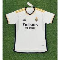 ✵۞♗ [Fans] 2324 ใหม่ Real Madrid Home เสื้อกีฬาแขนสั้น สีขาว คุณภาพสูง S-4XL