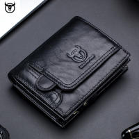20212021 Brand Genuine Leather Mens Wallet Cowhide Designer Male Purse Vintage ID Card Holder Luxury Money Bag