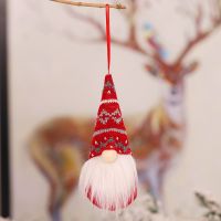 Christmas Gnome Handmade Knitted Santa Plush Toys Doll Holiday Party Home Decor Ornament 2022 Navidad New Year Xmas Decor