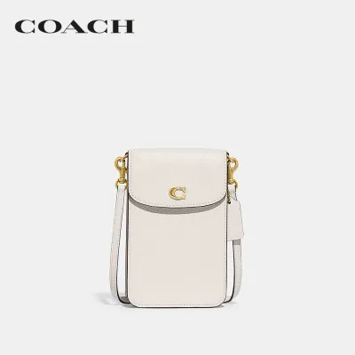 COACH กระเป๋าสะพายข้างผู้หญิงรุ่น Phone Crossbody สีขาว CH815 B4/HA