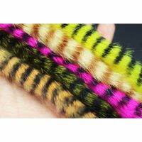 【cw】 Tigofly 5 colors assorted Barred Zonker Strips Straight Cut 4MM Width for Bass Trout Steelhead Fly Tying Materials 【hot】