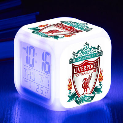 【Worth-Buy】 ทีมฟุตบอลอังกฤษนาฬิกาปลุก Led ดิจิตอลเด็ก7แฟลชไฟกลางคืนฟุตบอลชุดนาฬิกาตั้งโต๊ะ Led พร้อมอุณหภูมิ