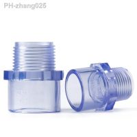 20mm 25mm 32mm 40mm 50mm ID x 1/2 3/4 1 1-1/4 1-1/2 BSP Male Thread Transparent PVC Tube Joint Pipe Fitting Water Connector