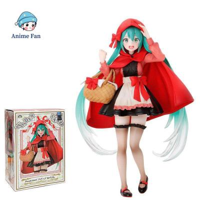 ANIME FAN 18 ซม. อะนิเมะ Miku Hatsune โมเดลของสะสม เครื่องประดับตั้งโต๊ะ หนูน้อยหมวกแดง สิ่งของจำลอง โมเดลตุ๊กตา Miku Hatsune Action Figures ของเล่นตุ๊กตา