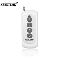 KEBETEME รีโมทคอนโทรล433Mhz รีโมทคอนโทรลไร้สายระยะไกลพรีเซนเตอร์ RF โมดูลรีโมทคอนโทรลเสาอากาศเรียนรู้รหัส1-8ปุ่ม