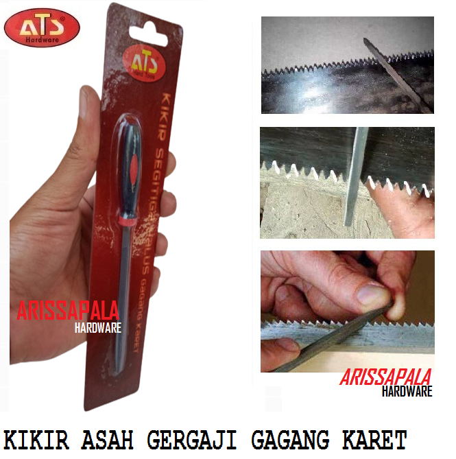 Ats Kikir Segitiga Alat Asah Gergaji Handsaw Taper Wooden Handle 4