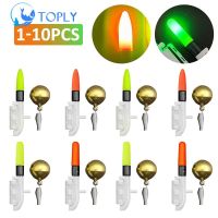 ✸☸❂ TOPLY 1-10Pcs Sea Fishing Rod LED Light Luminous Stick Fishing Rod Light Stick with Bells Ring Color Change for Night Fishing