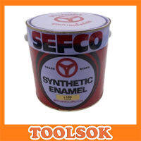 SEFCO สีเคลือบเงาเซฟโก้ สำหรับช้ภายนอกและภายใน S 189 CREAM ขนาด 3.4 ลิตร