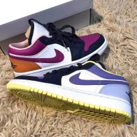 Ready Stock HOT [Original] ΝΙΚΕ A J 1 Low Mandarin Duck Stitching Fashion Popular Mens and Womens Basketball Shoes 36-45 {Free Shipping}