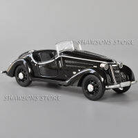 รถของเล่นพร้อมเสียงและแสง 1:32 Scale Diecast Metal Classic Vintage Car Model Audi Wanderer W25K Roadster Pull Back Toy