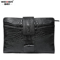 Hot Sale Luxury Men Business Clutch Bags High Quality Crocodile Wallets Man Fashion Sac Porte Document Cuir Designer Big Handbag