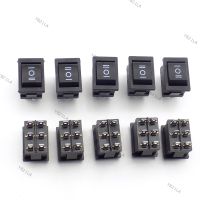 5pcs Switch boat Rocker On/Off Switch  6 Feet 3 mode AC 125V 10A AC 250V 6A Power Push Button 21*15mm YB21TH