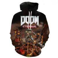 Doom-sudaderas con capucha con estampado 3D eterno para hombres, mujeres, niños, moda informal, niño, niña, niños, ropa de calle de manga larga, Jersey, nuevo