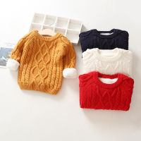 IENENS Winter Boys Girls Sweaters Clothes Clothing Baby Warm Sweater Coats Children Kids Thicken Tops Wool Pullovers Fit 1-8Y