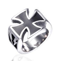 Metal Mens Ring Cross