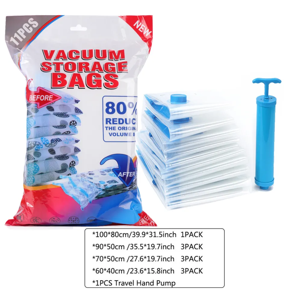 Vacuum Storage Bags With Valve Transparent Folding Compressed