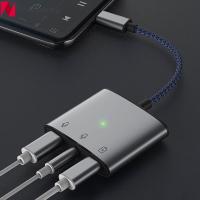 ANMARKOHG อะลูมินัมอัลลอยชาร์จเร็ว PD 60W แจ็คหูฟัง USB C ถึง3.5Mm สายแปลงสัญญาณ Type-C อะแดปเตอร์เสียง