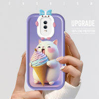 Pradacase สำหรับ OPPO A96 5กรัม OPPO F11 OPPO R15 OPPO R17 Pradacase การ์ตูนตาแมวใหญ่น่ารักเคสป้องกันการกระแทกนิ่มเคสโทรศัพท์มีลาย