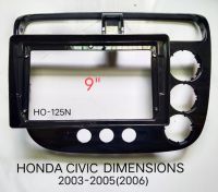 หน้ากากวิทยุ HONDA CIVIC DIMENSION ปี2003-2005 สำหรับเปลี่ยนจอ Android9"