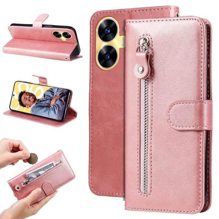 เคสโทรศัพท์กันกระแทกสำหรับ-c55-realme-oppo-c31-c35-c25s-c25-c25y-gt2โปร-c21y-c21-c20-c53-c11-c15-c12-c11-narzo-20-pro-30-30a-เคสเคสแบบพับปิดได้แม่เหล็กช่องเสียบบัตร