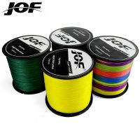 JOF X4 100ม. 300ม. สายเบ็ดแบบถัก4ถักเปีย10-120LB เส้นมัลติฟิลา PE เรียบสำหรับการตกปลาทะเล