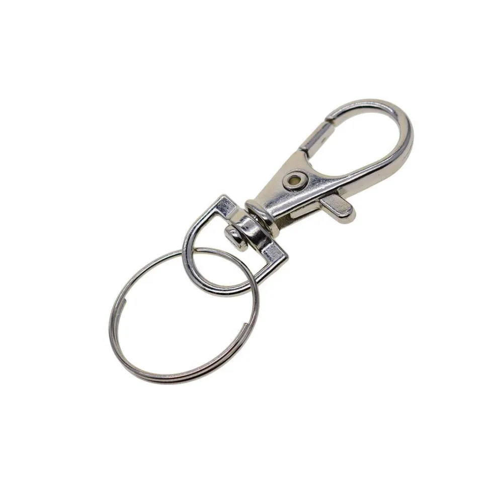 24pcs Swivel Clasps With Key Rings(12pcs Swivel Clasps + 12pcs Key Rings),  Metal Lobster Claw Clasps Used For Keychains, Jewellery And Diy Crafts