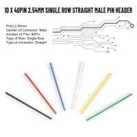 TAN00609 10ชิ้นสำหรับ Arduino ตัวเชื่อมต่อ PBC แบบถอดได้40พินหัวแถวเดียวตรง2.54มม.