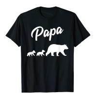 Mens Twin Dad Papa Bear Two Cubs Shirt 2 Fathers Day Gift Cotton Men T Shirt Design T Shirts Normcore