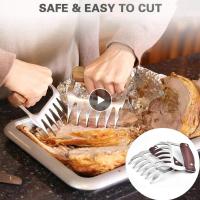 Griffes dours Barbecue Fourchette Pull Shred Broyeur De Porc Manuel Pince À Viande Fourchette À Rôtir BBQ Cuisine Accessoire Maison Gadget Manipulateur De Viande Livraison Gratuite Support Dropshipping En Gros