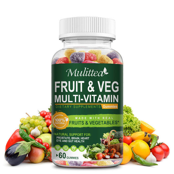 Mulittea Fruit and Vegetable Complex Gummies Rich In Multivitamins ...