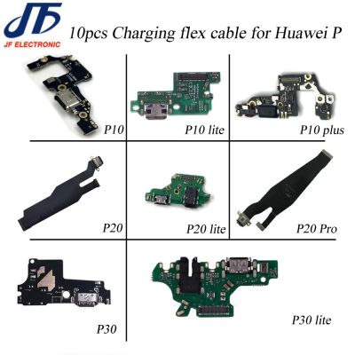 10ชิ้นที่ชาร์จสายแพขั้วต่อสำหรับ Huawei P10 Lite / Plus P20 P20 Pro P30 P30 Lite Usb ชาร์จสายเคเบิลงอได้ส่วนซ่อมแซม