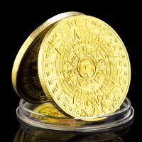 Mexico Mayan Aztec Calendar Art Prophecy Culture Gold Coins Collectibles Gold Plated Souvenir Coin Commemorative Coin