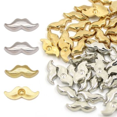 【CW】 100Pcs 18x7mm Moustache Plastic Spikes Gold CCB Rivets Sewing Punk Studs Garment Accessories